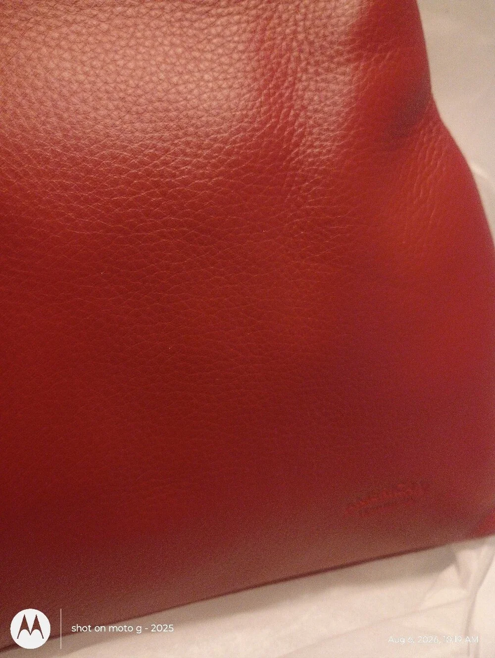 American Leather Grace Oversized Kisslock Clutch Claret